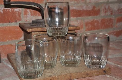 Federal Anchor Hocking And Bc Barrel Shaped Glasses Set Of 5