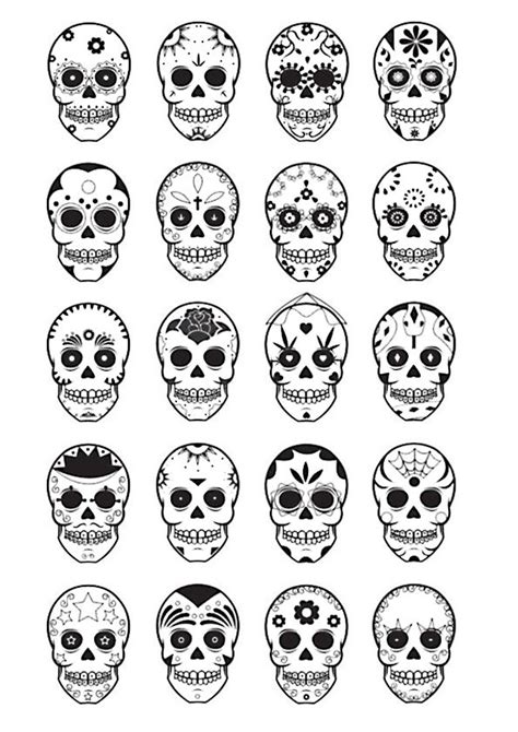 printable skull mask sugar skull template printable  colouring sheet