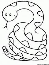 Coloring Rattlesnake Snake Pages Popular sketch template