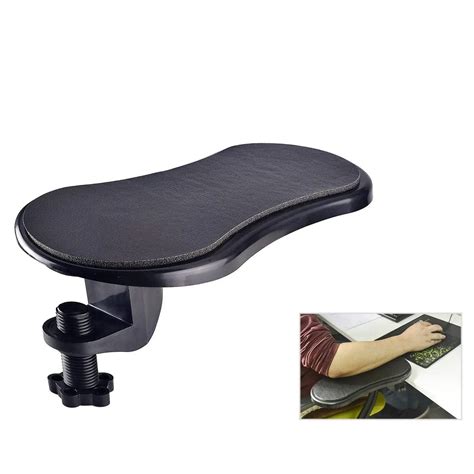 rotating computer arm rest pad ergonomic adjustable pc wrist rest extender desk attachable