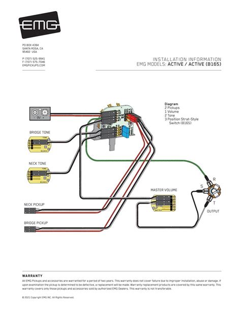 emg wiring diagram  vol  tone wiring diagram