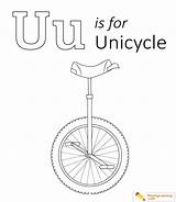 Unicycle Coloring Kids sketch template