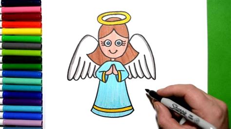 How To Draw A Cute Angel Step By Step Youtube