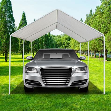 ktaxon  carport car canopy upgraded steady metal steel  legs outdoor party tent garden