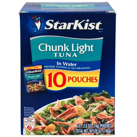 starkist chunk light tuna  water  oz pouch  pack walmartcom