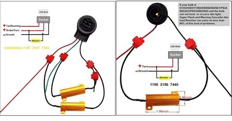 brake light led load resistor wiring amazon  ijdmtoy   ohm load resistors led turn