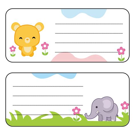 cute animal  tags  notebooks  stationery animal label tag