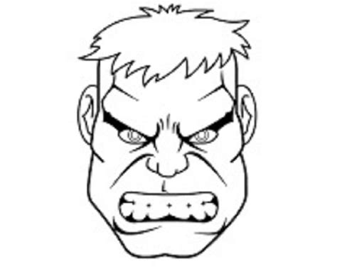 incredible hulk face coloring page coloring pages
