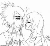 Emo Coloring Couple Pages Anime Drawing Cute Couples Drawings Printable Getcolorings Girl Getdrawings Color Detailed Template sketch template