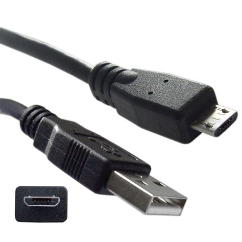 ft micro usb  cable black type  male  micro  male