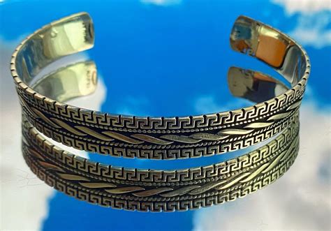 mens cuff bracelet  unique design  silver etsy