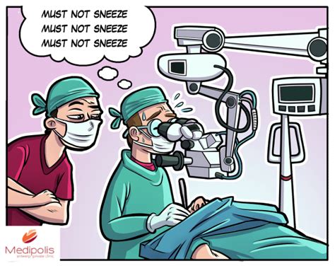 Must Not Sneeze Eye Surgeon Medipolis Eye Cartoons
