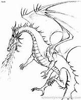 Breathing Drachen Dragons Malvorlagen Ausmalbild sketch template