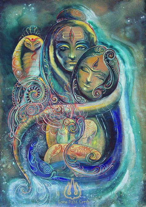 Shiva Parvati Painting By Nadya Pryaneg Fine Art America