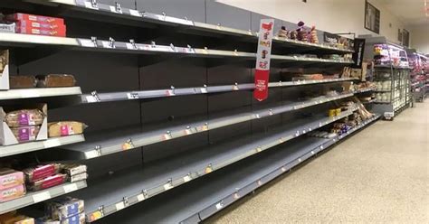 asda tesco sainsburys  op  aldi give updates  empty supermarket shelves