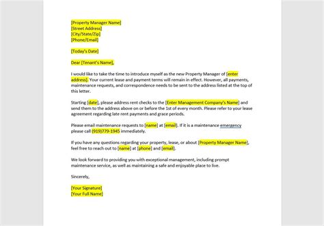 property manager introduction letter template  etsy