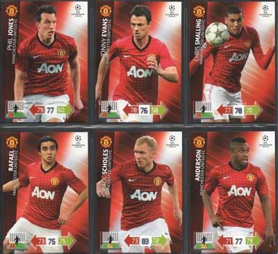 base cards manchester united fc   adrenalyn champions