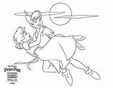 Peter Pan Coloring Tinkerbell Pages Popular sketch template