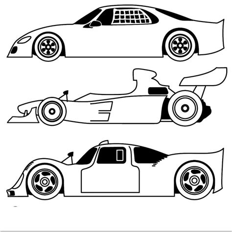 racing car collection coloring pages check   https
