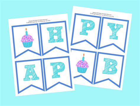 printable happy birthday banner printable templates
