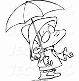 Cartoon Sad Girl Coloring Rain Outline Waiting Gear Showers Vector Clipart Boots Clipartpanda Little Leishman Ron Use Royalty sketch template