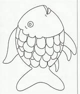 Fish Rainbow Outline Clipart Clip Library Coloring sketch template