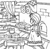 Coloring Pages Kitchen Utensils Bakery Baking Bread Table Juliet Romeo Dinner Getdrawings Getcolorings Printable Color Colorings Comments Print sketch template