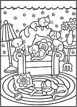 Cats Coloring Book Choose Board Colouring Sample sketch template