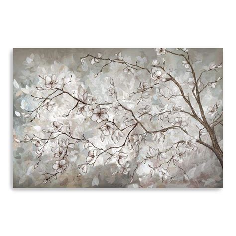 magnolia branches neutral landscape canvas giclee   canvas art