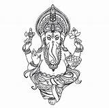 Coloring Ganesha Pages Wonder Print sketch template
