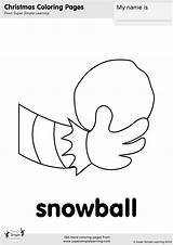 Snowball Coloring Supersimple Printables sketch template