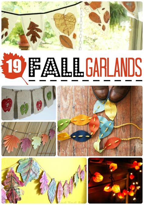 easy fall garland diy ideas red ted art kids crafts
