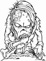 Coloring Zombie Creepy Pages Scary Halloween Horror Kids Printable Adult Print Adults Cartoon Colouring Zombies Color Drawings Monster Sheets Cool sketch template