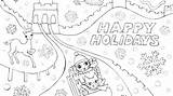 Pages Coloring Holidays Happy Printable Around Getcolorings Getdrawings Holiday Colorings sketch template
