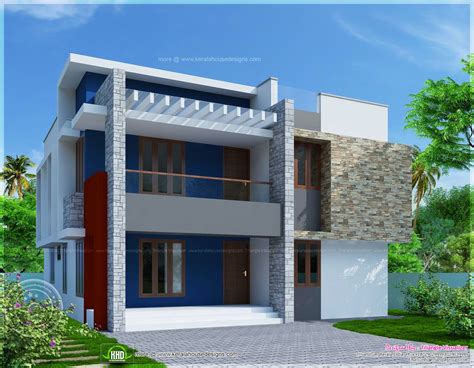 simple  storied house elevation   sq feet home kerala plans