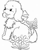Cute Coloring Pages Dog Puppy Print Printable Baby Getcoloringpages Animal sketch template