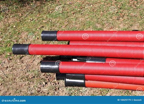 heavy duty underground electrical conduit royalty  stock images image