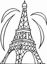 Tower Eiffel Coloring Pages Printable Kids sketch template