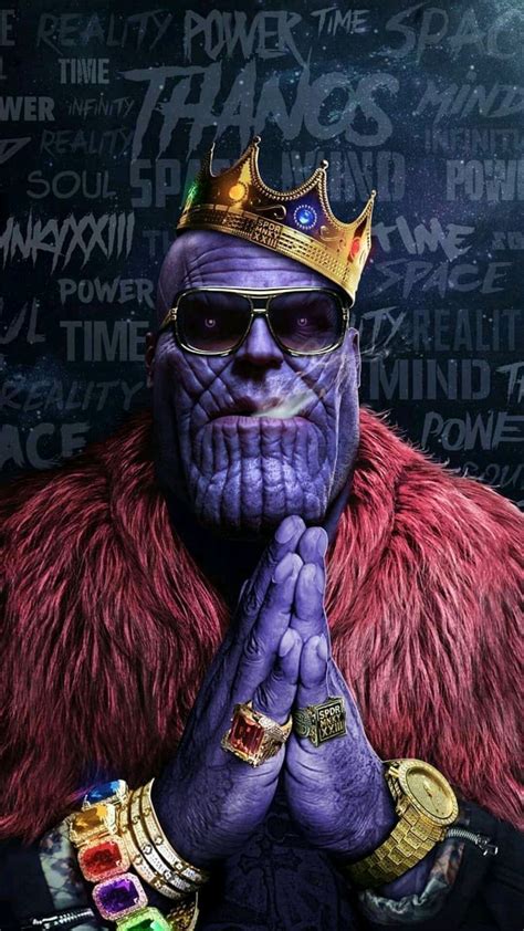 avengers thanos hip hop crown gold chains rings infinity