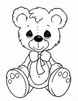 Coloring Bear Urso Hello Guardado sketch template
