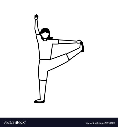 girl doing yoga pose design royalty free vector image