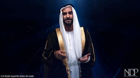 watch message from sheikh zayed comes alive in 3 d hologram