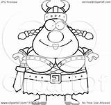 Viking Female Plump Clipart Cartoon Cory Thoman Outlined Coloring Vector Royalty Collc0121 Protected sketch template