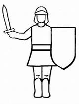 Knight Simple Coloring Pages Easy Drawing Draw People Line Knights sketch template