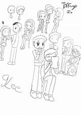 Glee Coloring sketch template