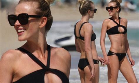 Anne V Stuns In Black Bikini While Splashing About In Miami Daily