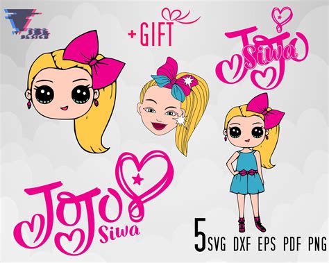 jojo siwa svg jojo siwa heart svg jojo siwa birthday shirt etsy