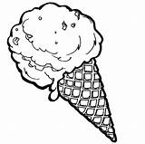 Cone Coloring Getcolorings Color Ice Cream sketch template