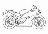 Passi Vettore Colorare Tiraggio Motociclo Nuova Contour Lineare Automobilistico sketch template