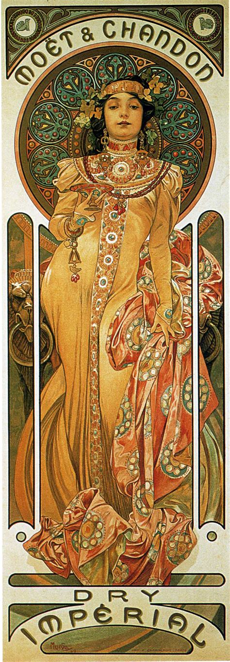 Art Nouveau By Alphonse Mucha 1899 Cezch Republic Styl